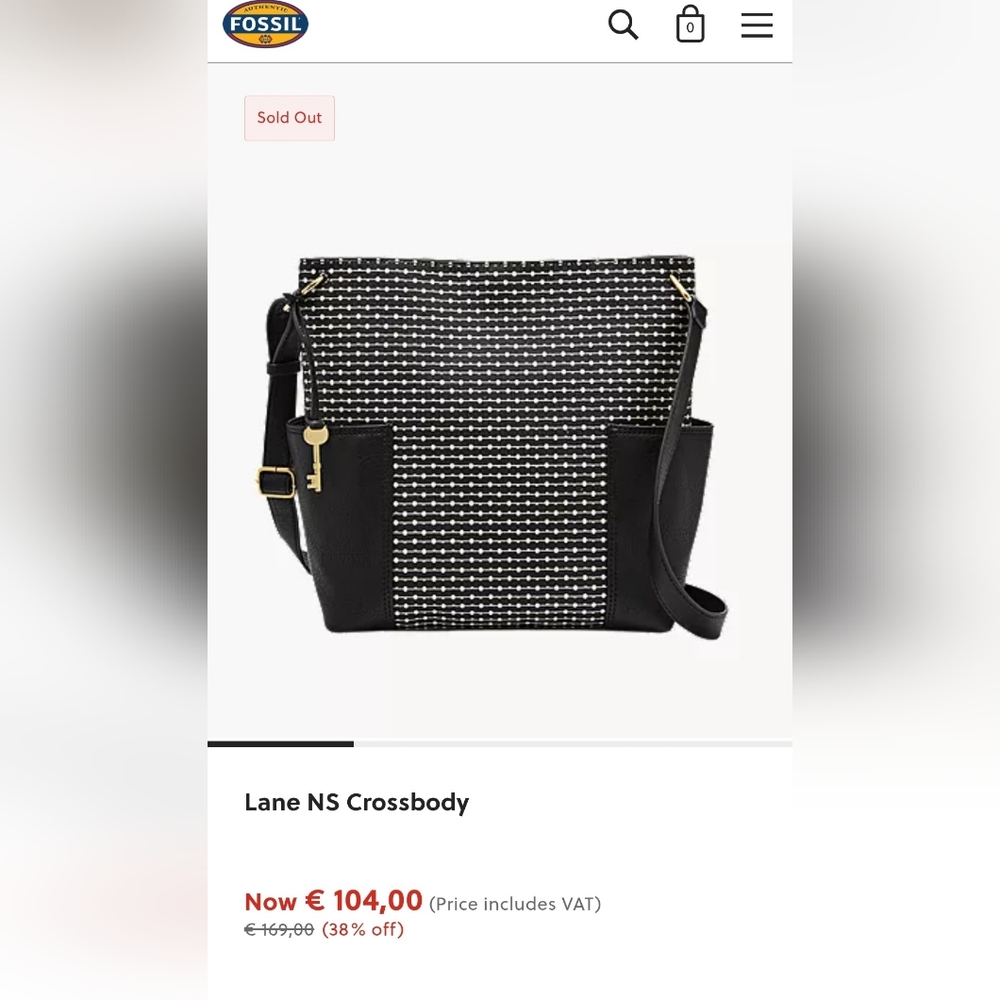 Vintage Fossil 'Lane' NS Crossbody Bag